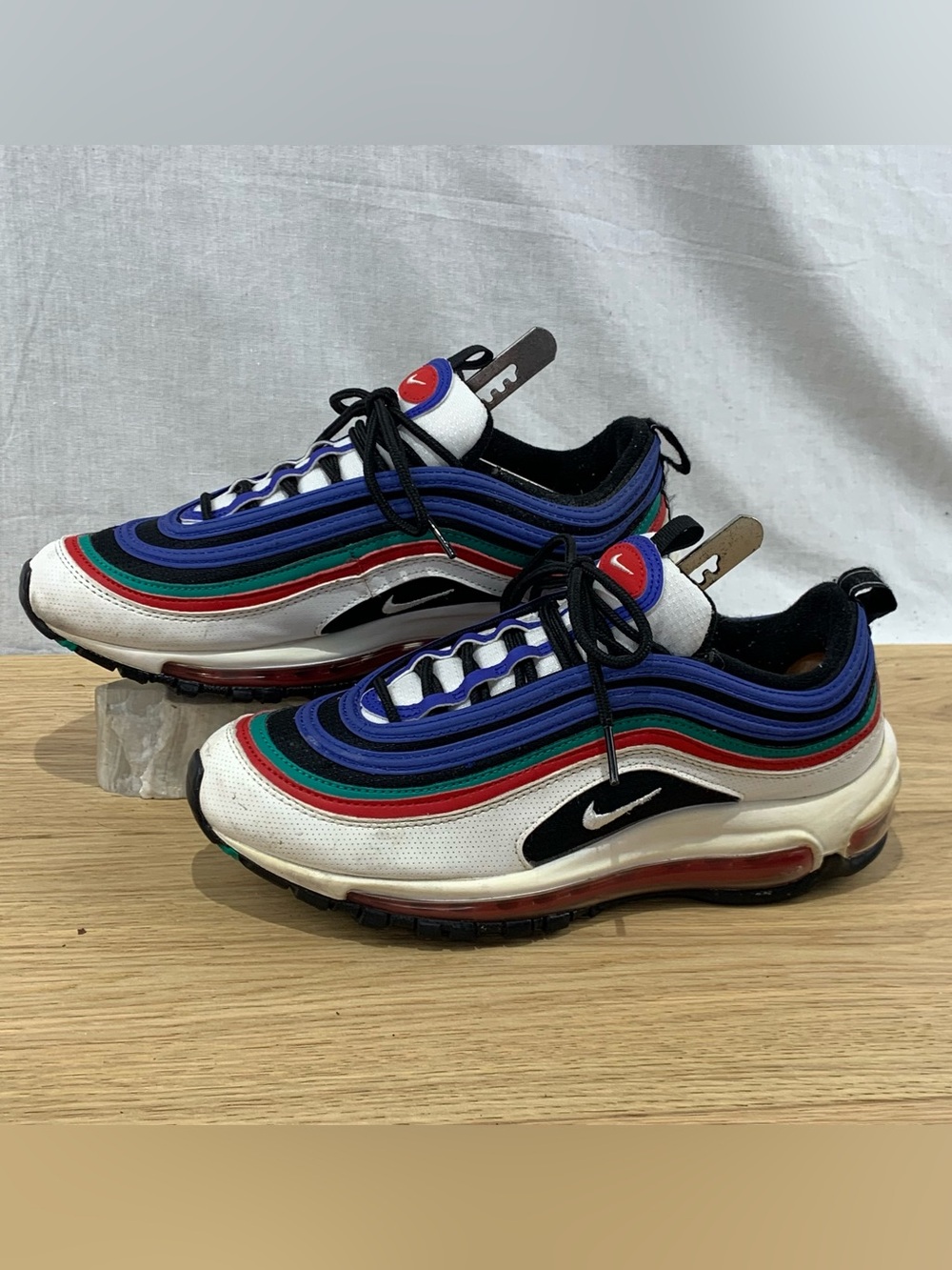 Nike Air Max 97 GS Women’s Size 8.5 “White Multi” Athletic Shoes